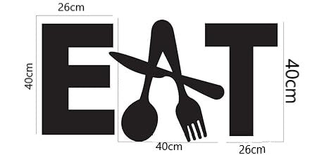 3 Piece EAT Acrylic Wall Decoration