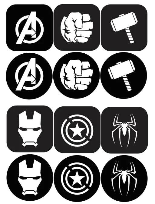 6 Piece Avengers Acrylic Wall Decoration