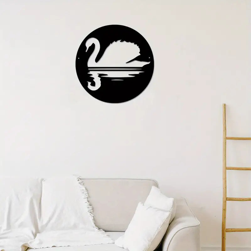 Serene Reflections - Acrylic Swan Wall Decoration