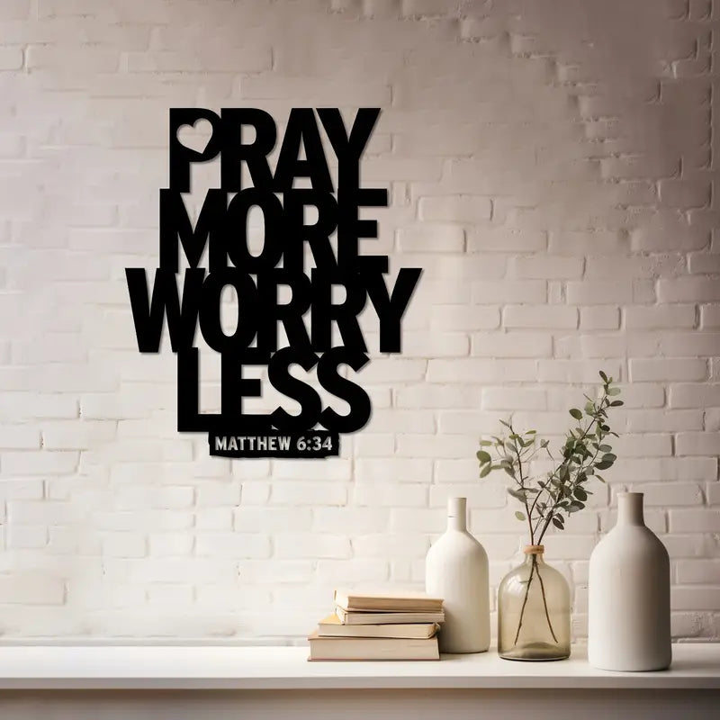 Pray More Acrylic Wall Decoration