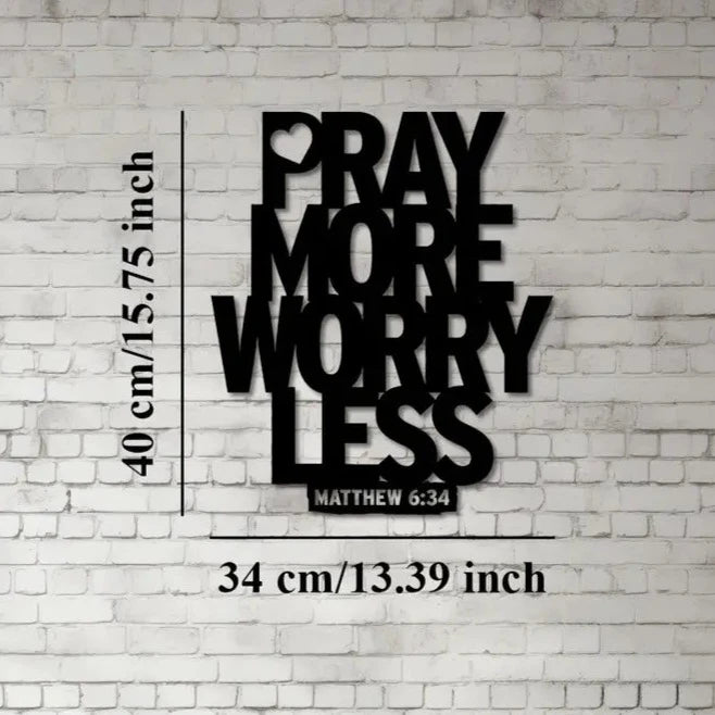 Pray More Acrylic Wall Decoration