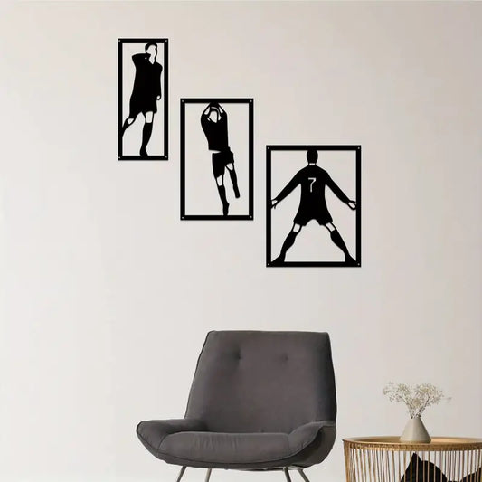 Ronaldo Siuu 3 Piece Acrylic Wall Decoration