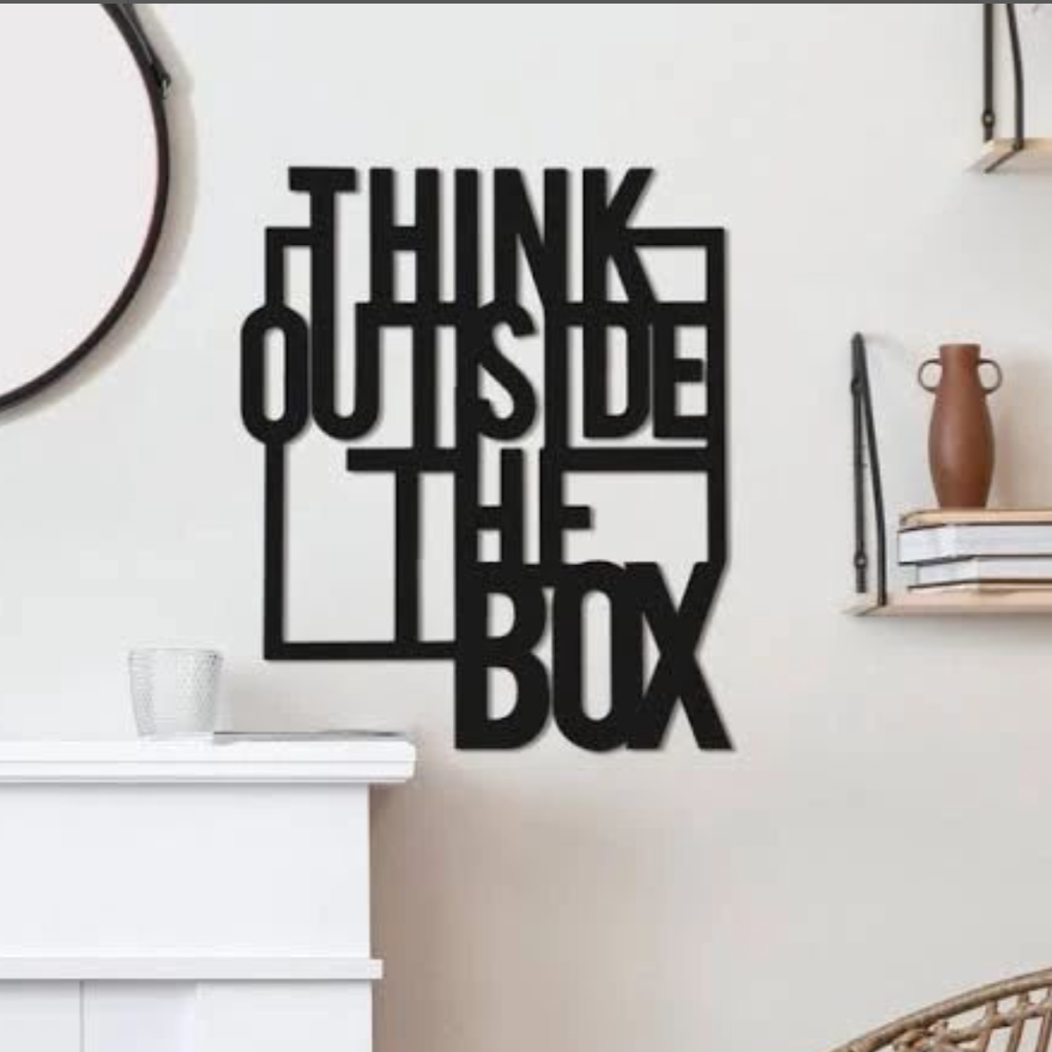 Think Outside the Box Acrylic Wall Decoration