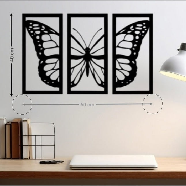 3 Piece Butterfly Acrylic Wall Decoration