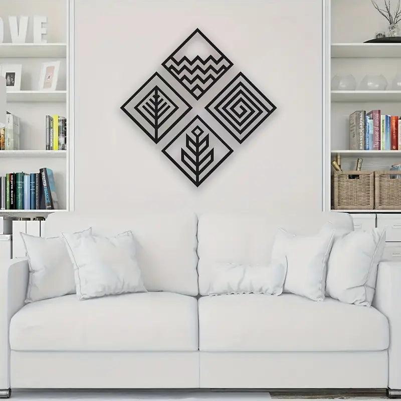 4 Piece Aesthetic Pattern Acrylic Wall Decoration