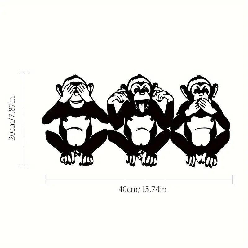 Three Wise Monkeys Acrylic Wall Decoration