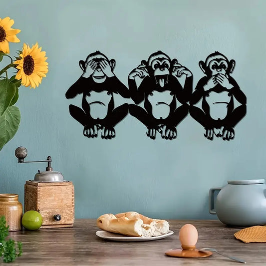 Three Wise Monkeys Acrylic Wall Decoration