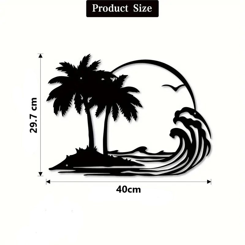 Tropical Beach Acrylic Wall Decoration