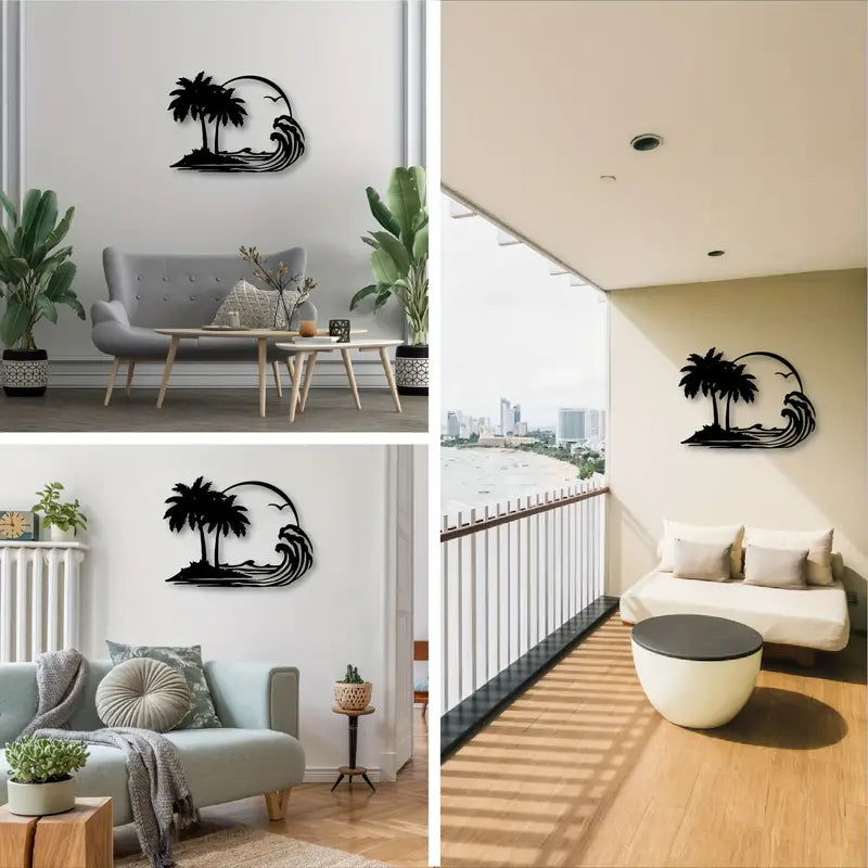 Tropical Beach Acrylic Wall Decoration