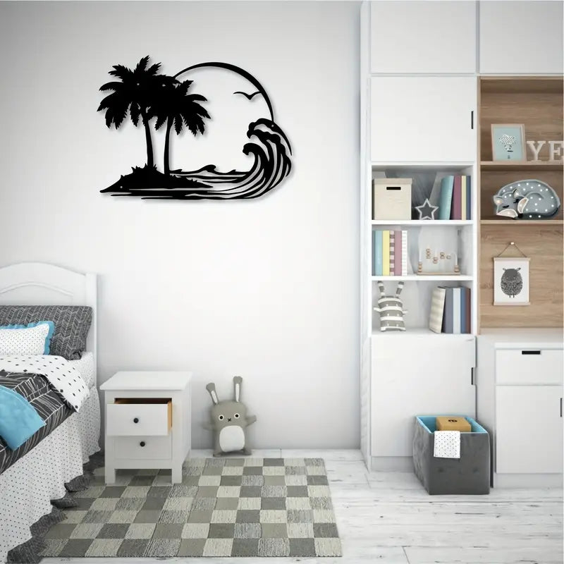 Tropical Beach Acrylic Wall Decoration