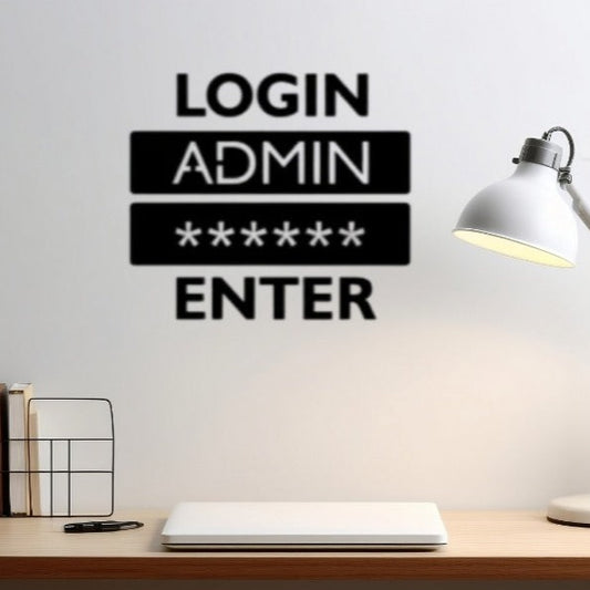 Admin Login Acrylic Wall Decoration