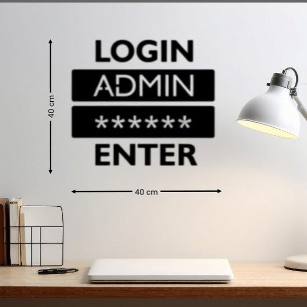 Admin Login Acrylic Wall Decoration