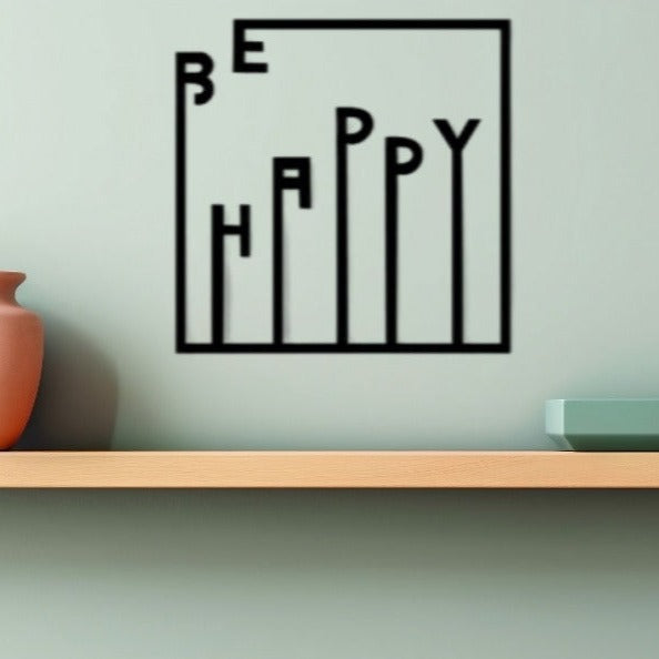 Be Happy Acrylic Wall Decoration