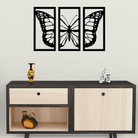 3 Piece Butterfly Acrylic Wall Decoration