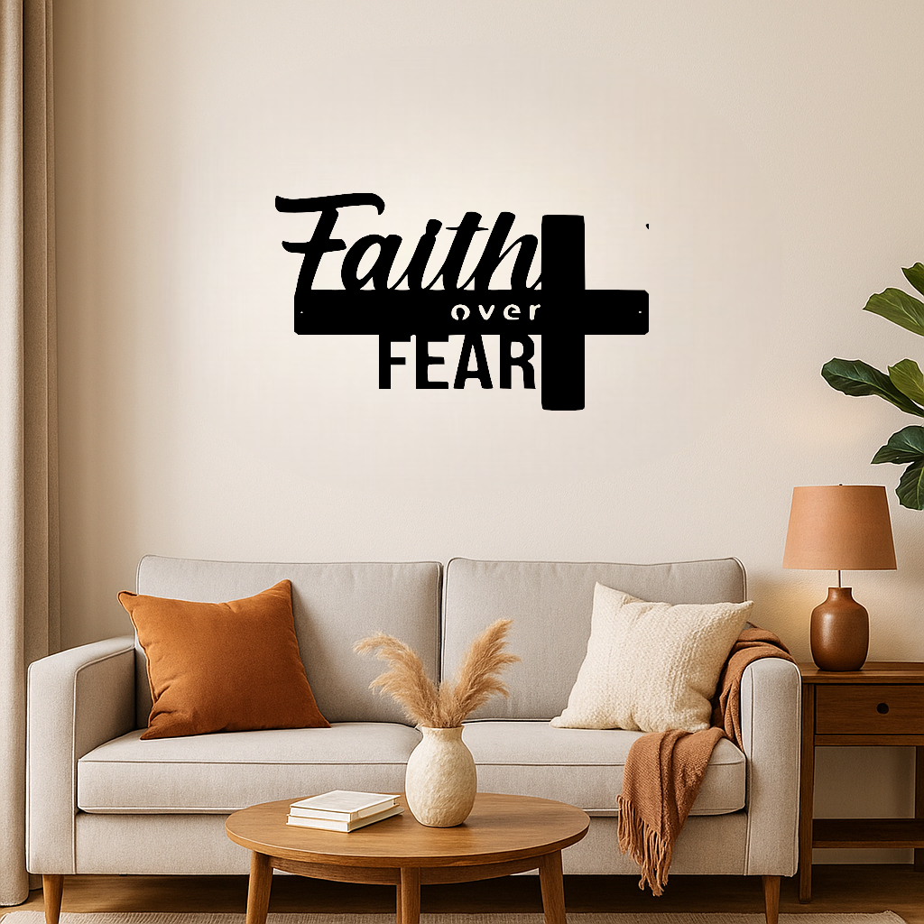 Faith Over Fear Acrylic Wall Decoration