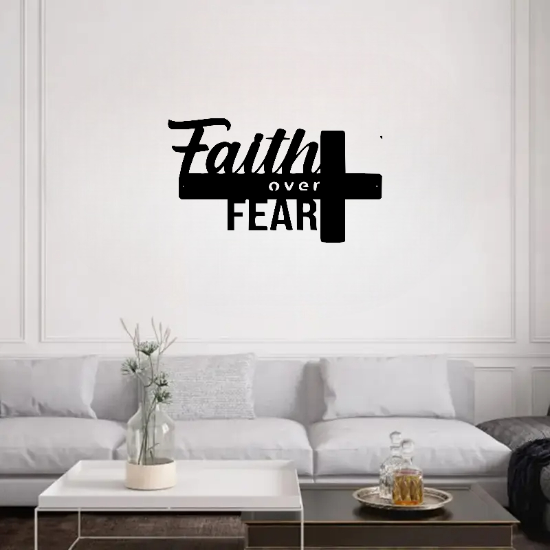 Faith Over Fear Acrylic Wall Decoration