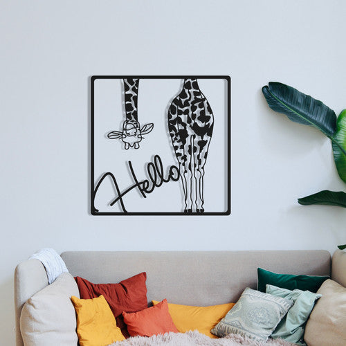 Hello Giraffe Acrylic Wall Decoration