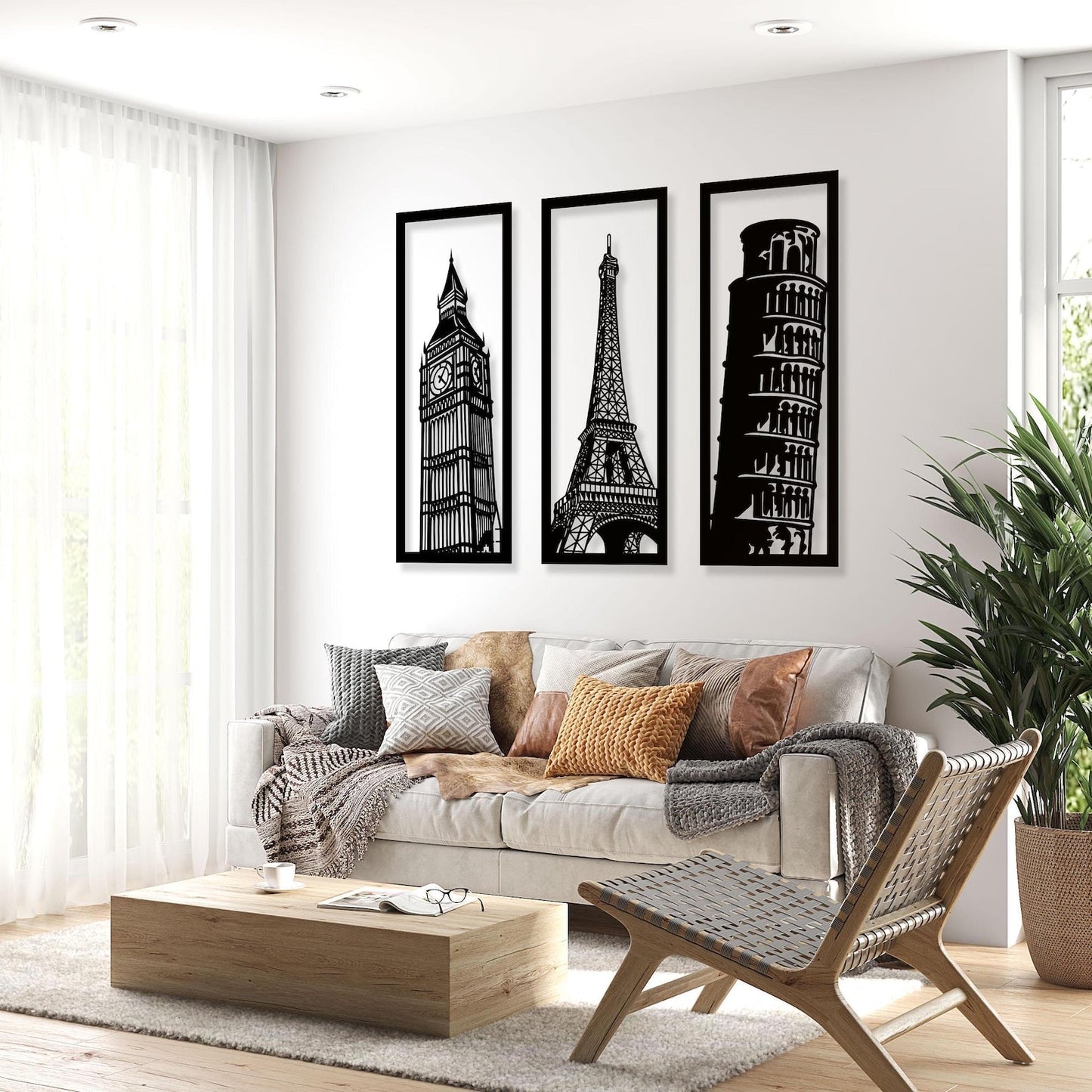 World Landmarks Acrylic Wall Decoration Custom 3D Factory