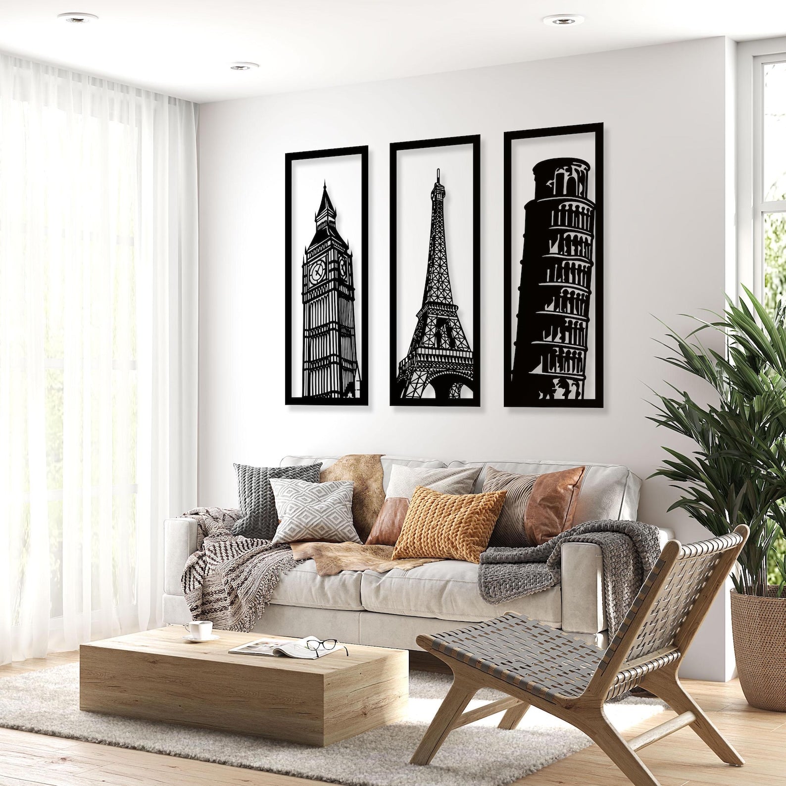 World Landmarks Acrylic Wall Decoration Custom 3D Factory