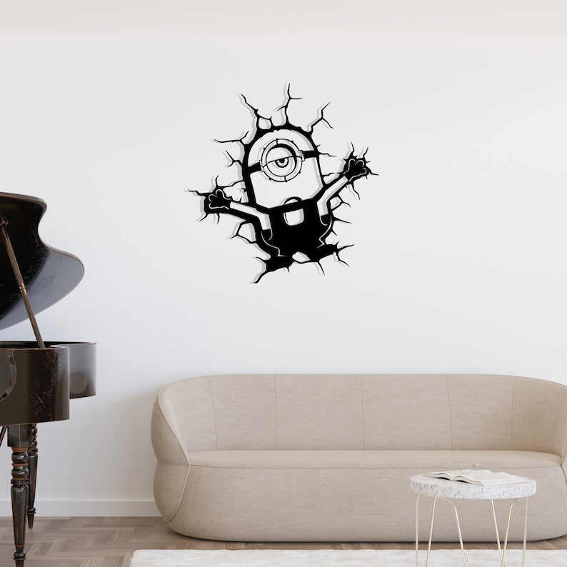 Minions Acrylic Wall Decoration Custom 3D Factory