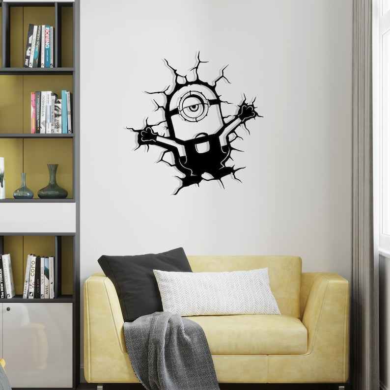 Minions Acrylic Wall Decoration Custom 3D Factory