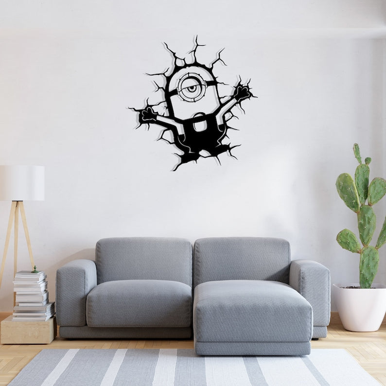 Minions Acrylic Wall Decoration Custom 3D Factory