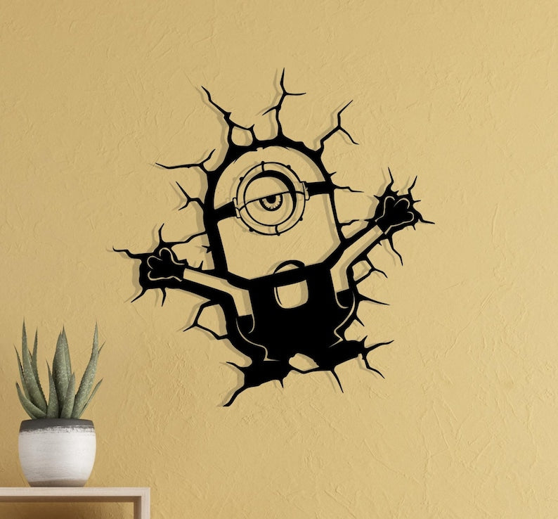 Minions Acrylic Wall Decoration Custom 3D Factory