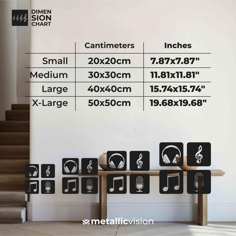 4 Piece Music Acrylic Wall Decoration