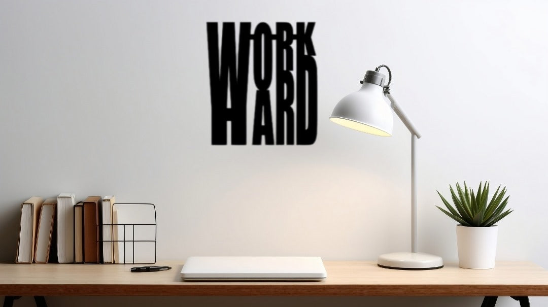 Work Hard Acrylic Wall Decoration